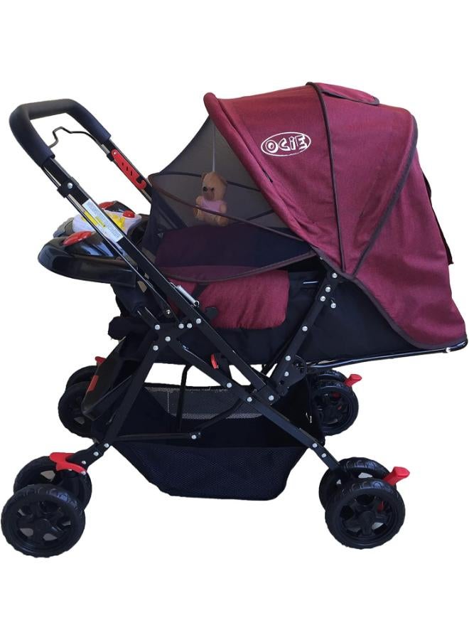 ال سي عربة أطفال قابلة للطي وخفيفة الوزن مع مقعد قابل للتعديل ومظلة شمسية للأطفال حديثي الولادة والأطفال الصغار - Image 1